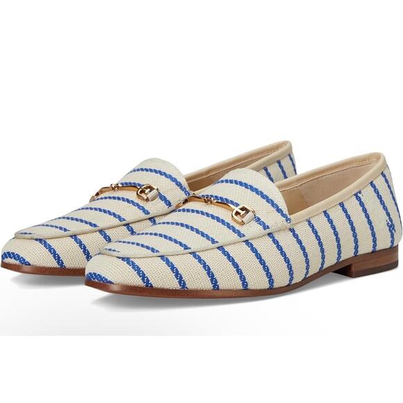Sam Edelman Shoes - Sam Edelman Loraine Cobalt Stripe canvas loafers NEW size 8 $150 retail